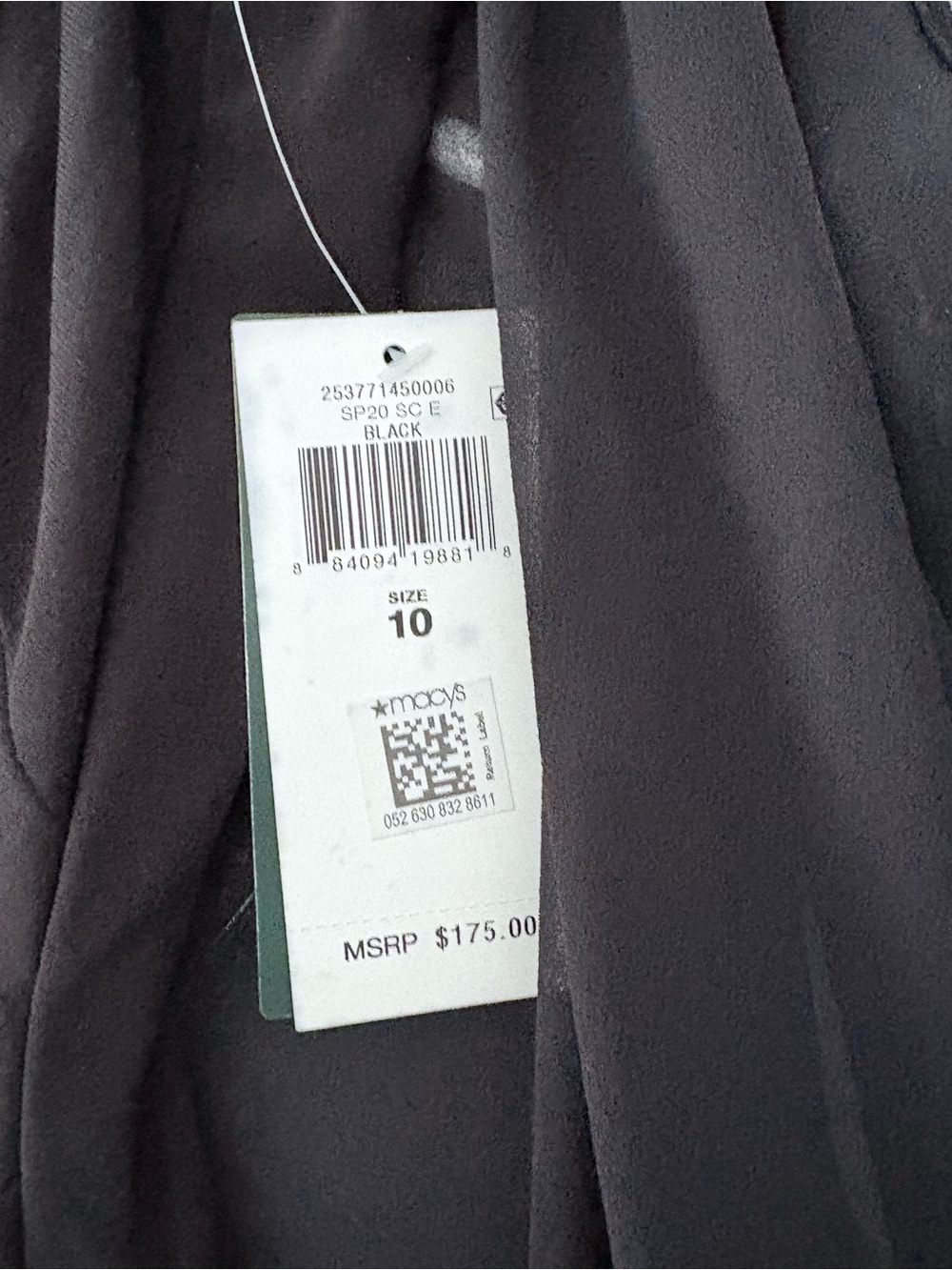 Ralph Lauren Black Long-Sleeve Draped Evening Dress - Picture 5 of 5